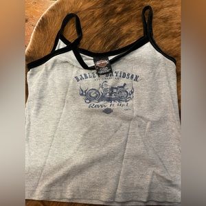 Harley Davidson velvet strap tank top